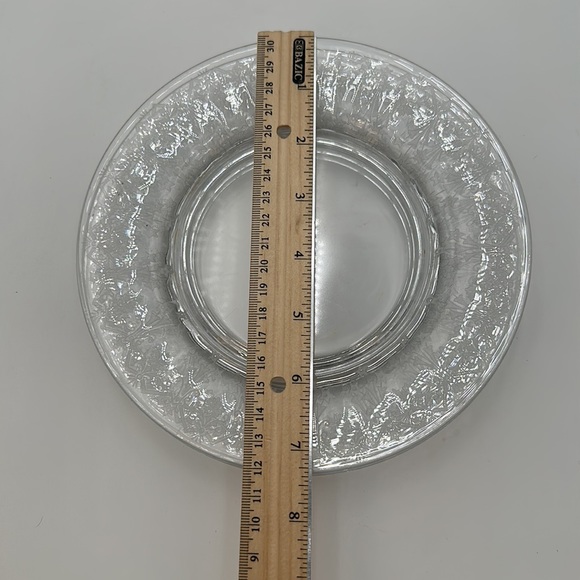 Vesta Clear Luncheon Plate by Glastonbury Lotus- set of 3 - Picture 16 of 16